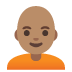 person, medium skin tone, bald